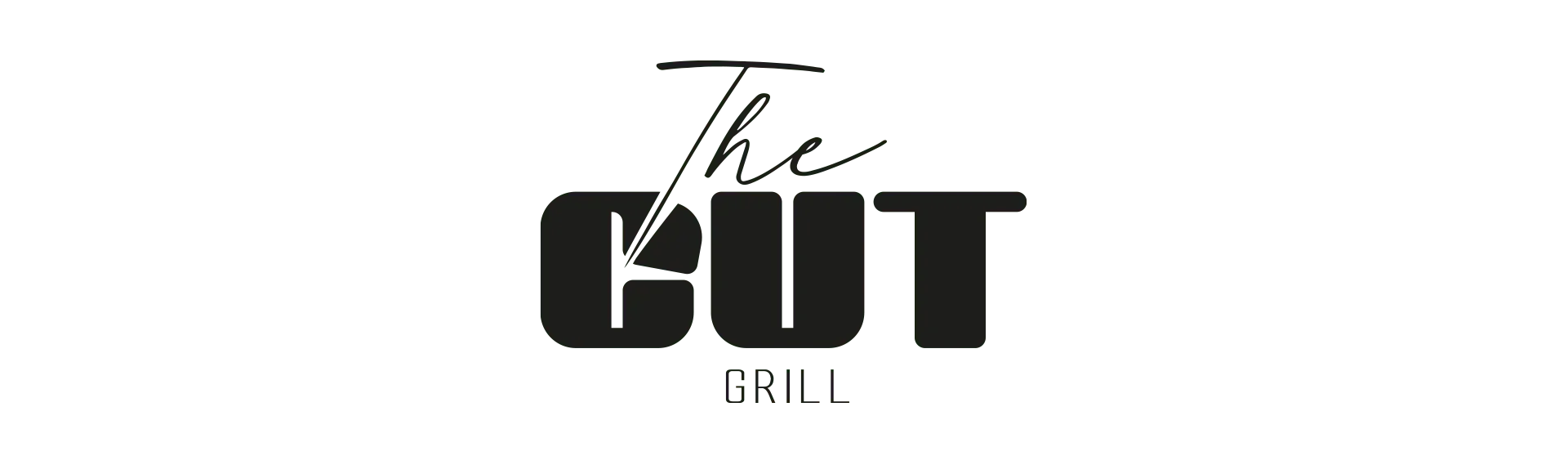 Logo du restaurant The Cut Grill, spécialisé en viandes grillées et cuisine gastronomique.